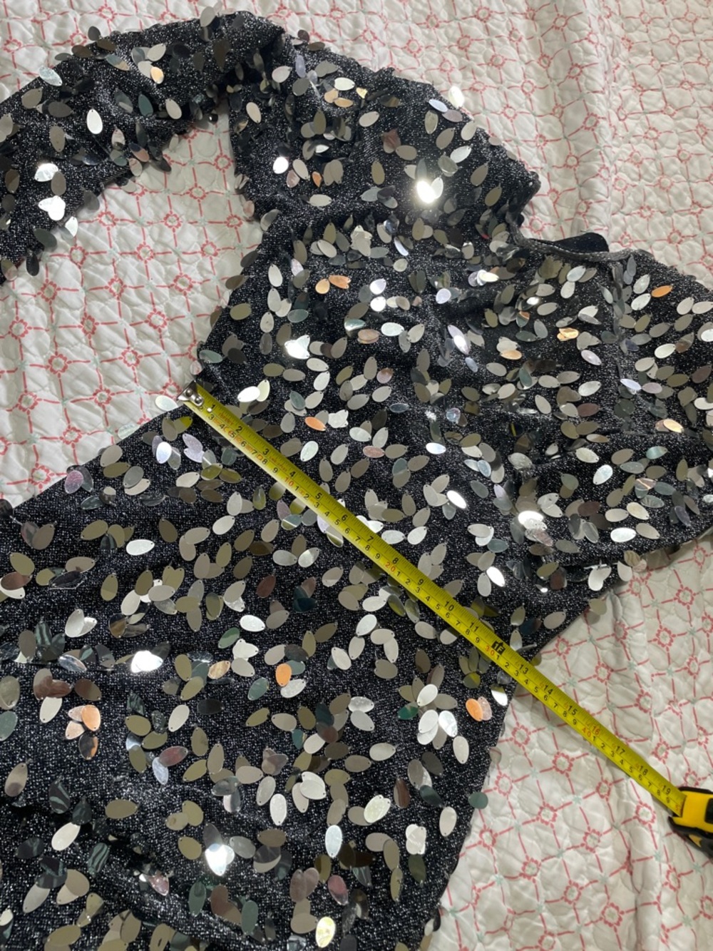 vintage Nightline pallet sequin metallic semi sheer dress - Picture 14 of 14